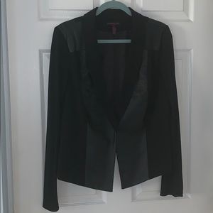 Black blazer with sheer sleeves